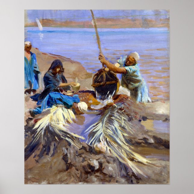 John Singer Sargent Egyptians Raising Water Poster (Front)