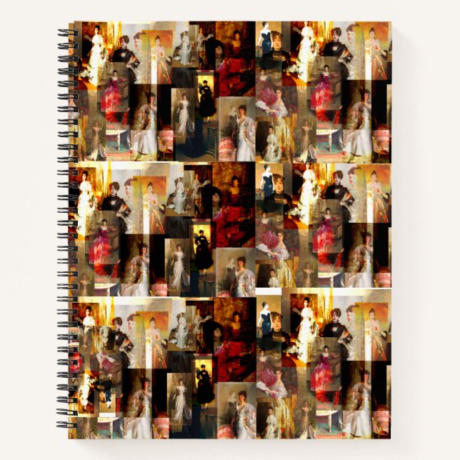 .John Singer Sargent Elegant Ladies Collage Notebook (Front)