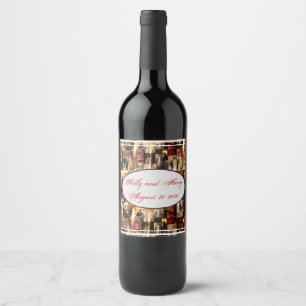 .John Singer Sargent Elegant Lady Portrait Collage Wine Label