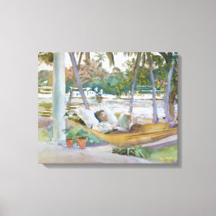John Singer Sargent - Figure in Hammock, Florida Canvas Print