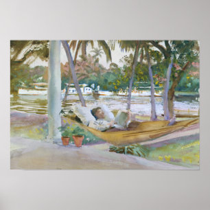 John Singer Sargent - Figure in Hammock, Florida Poster
