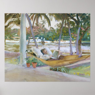 John Singer Sargent - Figure in Hammock, Florida Poster
