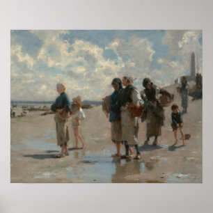 John Singer Sargent - Fishing for Oysters Poster