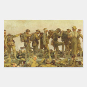 John Singer Sargent - Gassed Rectangular Sticker