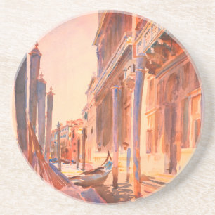 John Singer Sargent Gondola Moorings Venice Coaster