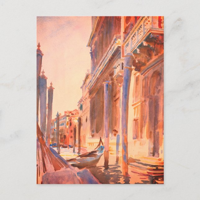 John Singer Sargent Gondola Moorings Venice    Postcard (Front)