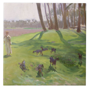 John Singer Sargent - Landscape with Goatherd Tile