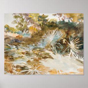John Singer Sargent - Landscape with Palmettos Poster