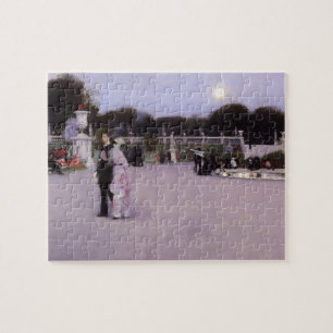 John Singer Sargent-Luxembourg Gardens at Twilight Jigsaw Puzzle