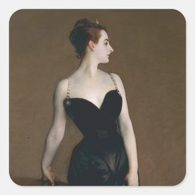 John Singer Sargent Madame X Classic Portrait Square Sticker (Front)