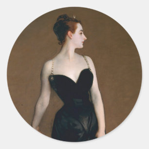 John Singer Sargent Madame X Portrait Moody Classic Round Sticker