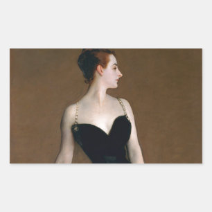 John Singer Sargent Madame X Portrait Moody Rectangular Sticker