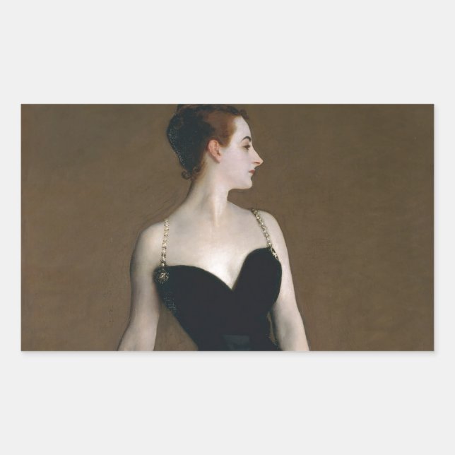 John Singer Sargent Madame X Portrait Moody Rectangular Sticker (Front)