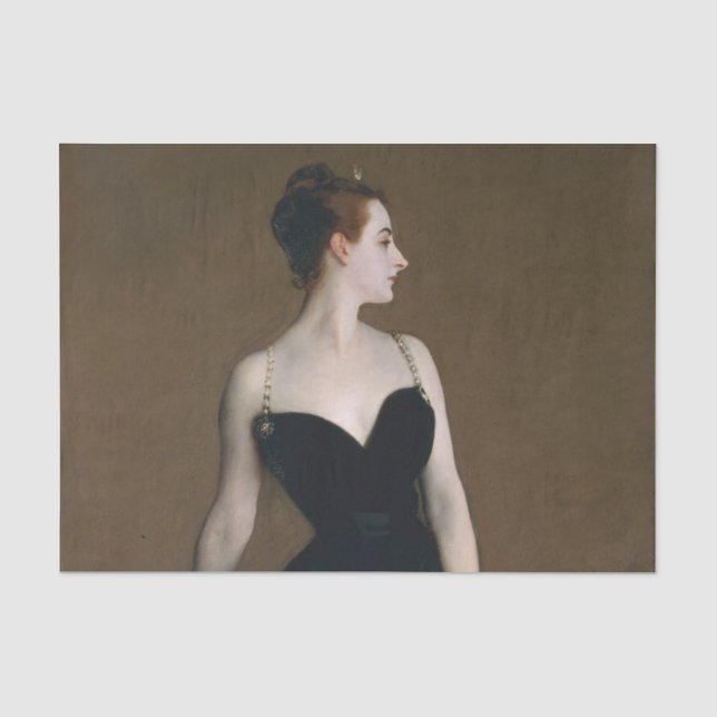 John Singer Sargent Madame X Portrait Moody Tissue Paper (Front)