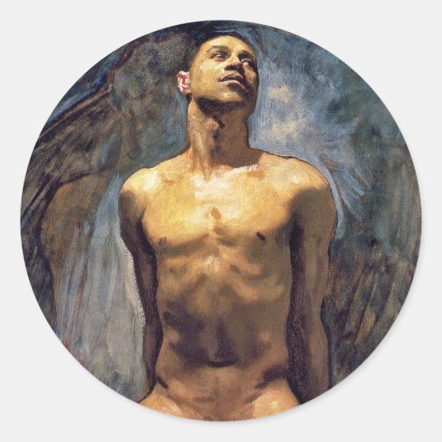 John Singer Sargent - Male Study Classic Round Sticker (Front)