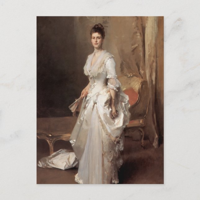 John Singer Sargent- Mrs. Henry White Postcard (Front)