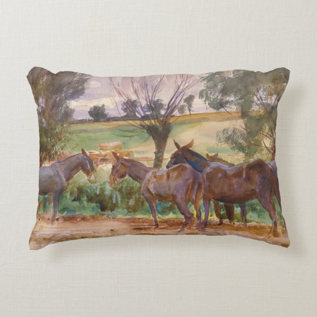 John Singer Sargent - Mules Decorative Cushion (Front)
