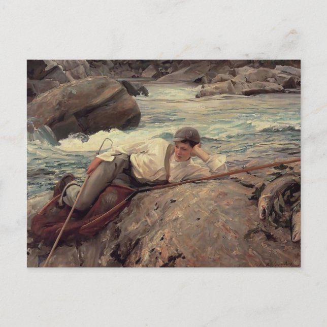 John Singer Sargent- On His Holidays, Norway Holiday Postcard (Front)