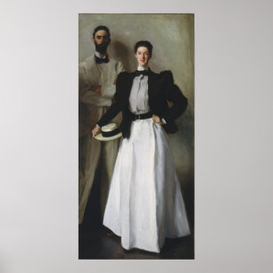 John Singer Sargent - Portrait of Mr. & Mrs. Stoke Poster