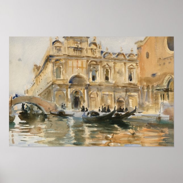 John Singer Sargent - Rio dei Mendicanti, Venice Poster (Front)