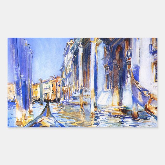 John Singer Sargent Rio dell’Angelo Venice Rectangular Sticker (Front)
