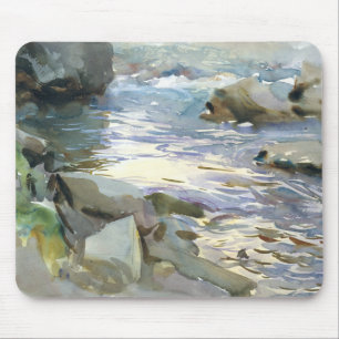 John Singer Sargent - Stream and Rocks Mouse Mat