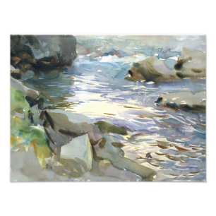 John Singer Sargent - Stream and Rocks Photo Print