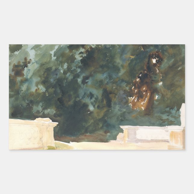 John Singer Sargent - Terrace and Gardens Rectangular Sticker (Front)