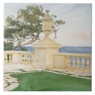 John Singer Sargent - Terrace, Vizcaya Tile