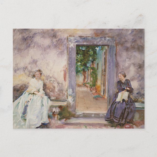John Singer Sargent - The Garden Wall Postcard (Front)