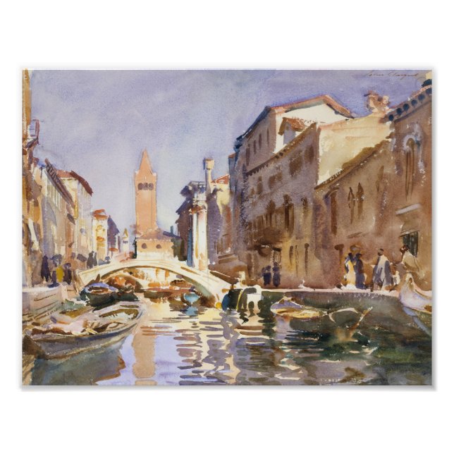 John Singer Sargent - Venetian Canal Photo Print (Front)