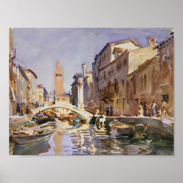 John Singer Sargent - Venetian Canal Poster (Front)
