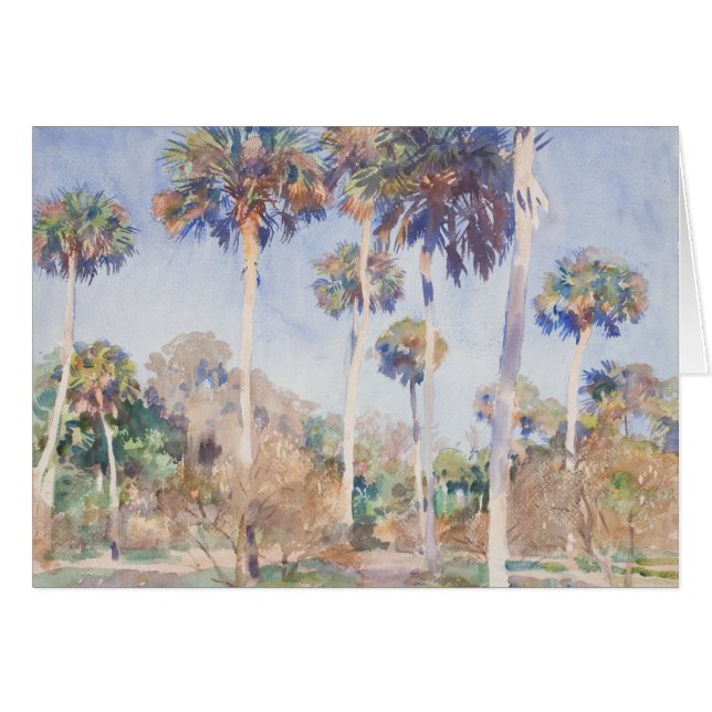 John Singer Sargent Watercolor - Palms (Front Horizontal)