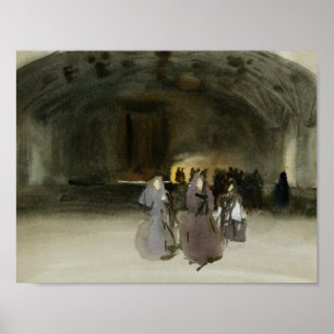John Singer Sargent - Women Approaching Poster