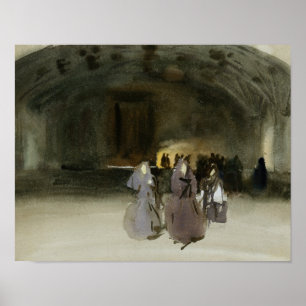 John Singer Sargent - Women Approaching Poster