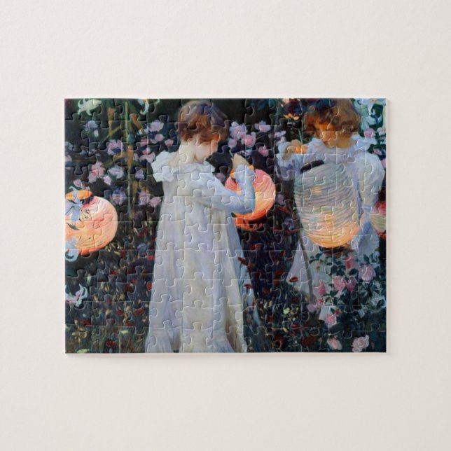 John Singer Sargent's Carnation, Lily, Lily, Rose Jigsaw Puzzle (Horizontal)
