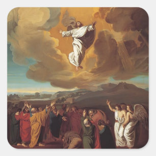 John Singleton Copley- The Ascension Square Sticker