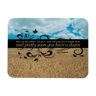 John Steinbeck Inspirational Quote "Ideas" Flexi Magnet