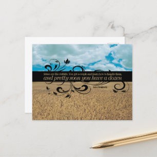 John Steinbeck Inspirational Quote "Ideas" Postcard