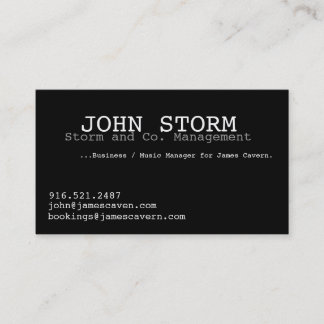 John Storm Business Card