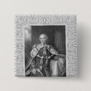 John Stuart, Third Earl of Bute, engraved 15 Cm Square Badge