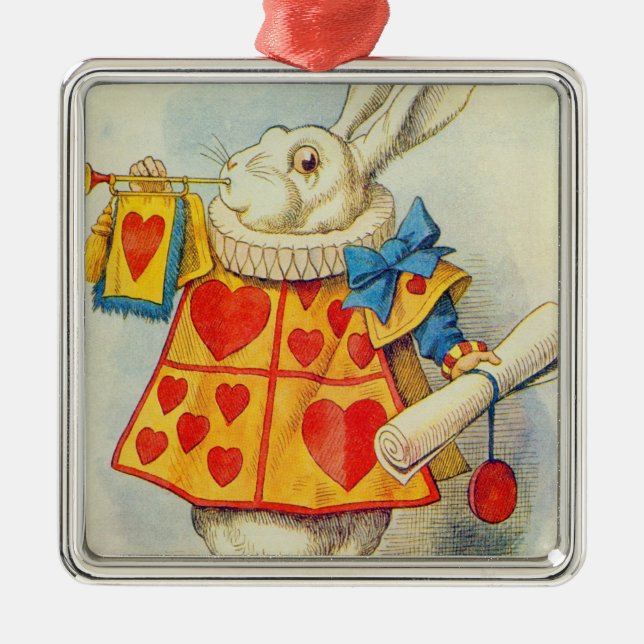 John Tenniel | The White Rabbit Metal Tree Decoration (Front)