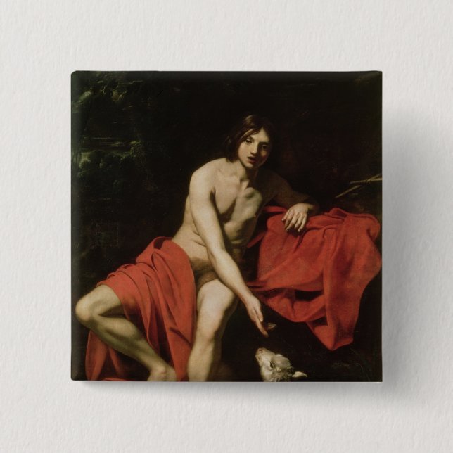 John the Baptist 15 Cm Square Badge (Front)