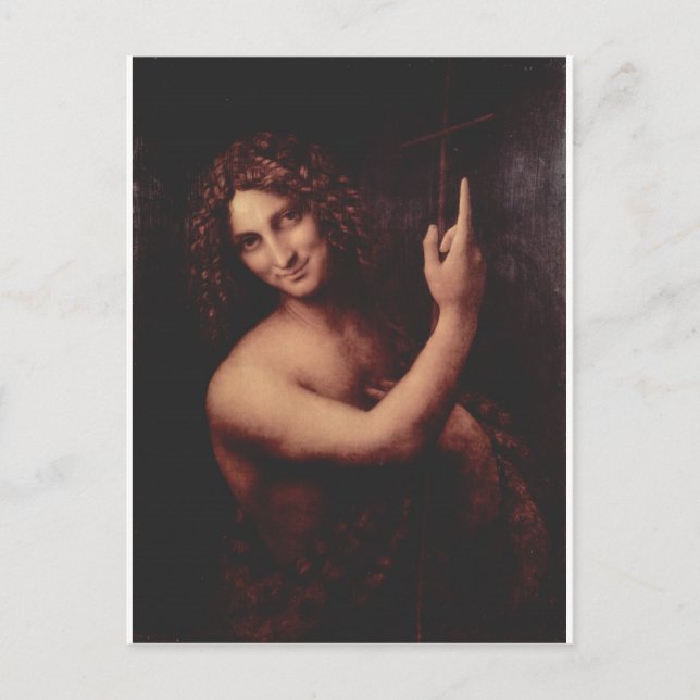 John the Baptist by Leonardo Da Vinci c. 1513-1516 Postcard (Front)