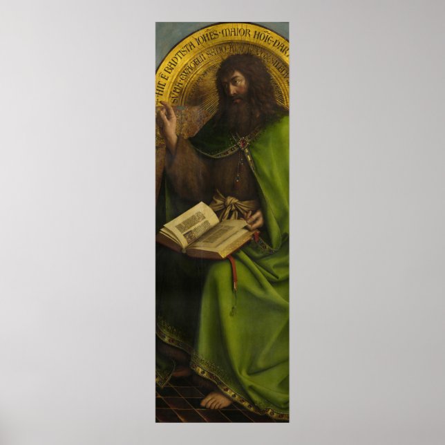 John the Baptist, The Ghent Altarpiece by van Eyck Poster (Front)