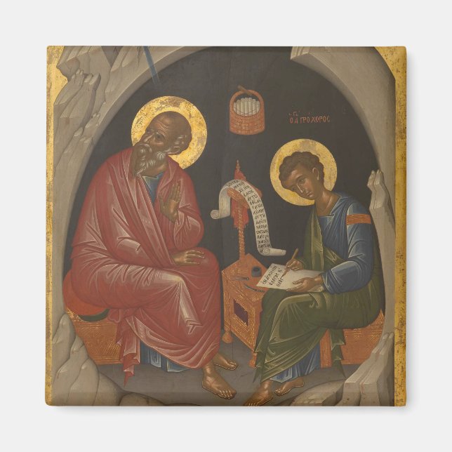 John the Evangelist Orthodox Christian Icon Magnet (Front)