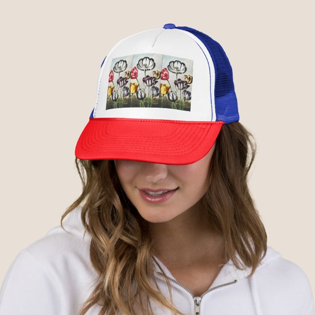 John Thornton Tulips from The Temple of Flora Trucker Hat (In Situ)