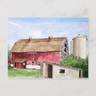 John Trescher Barn- postcard