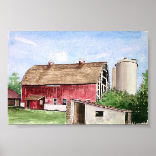 John Trescher Barn- poster