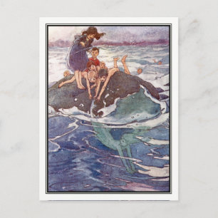 John Tries to Catch a Mermaid by Alice B. Woodward Postcard
